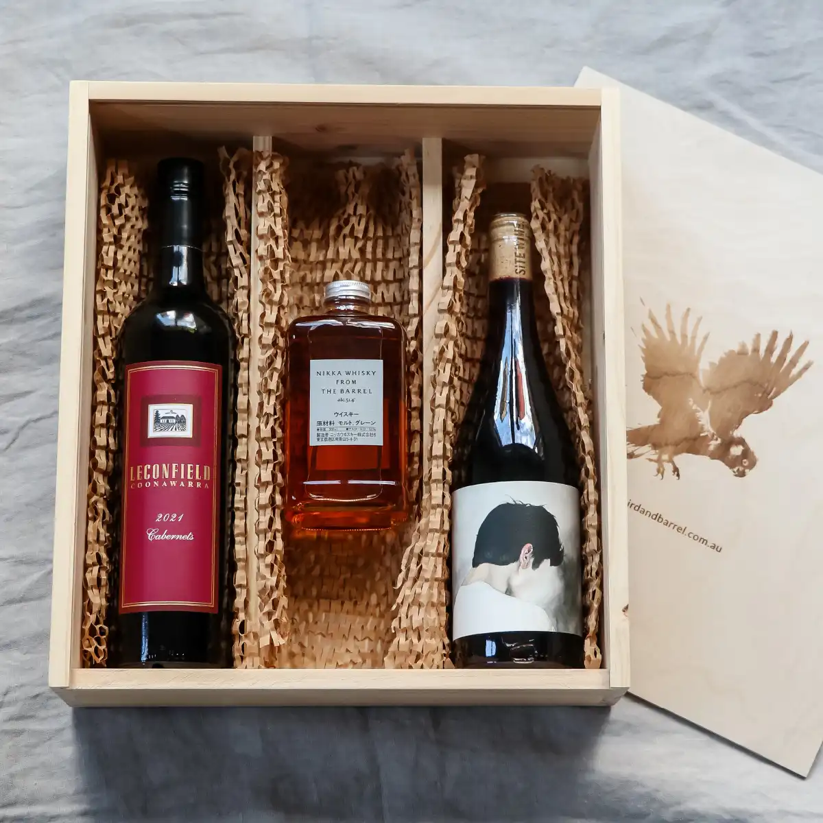 Bird & Barrel, Whisky + Beautiful Reds Wine Gift Pack